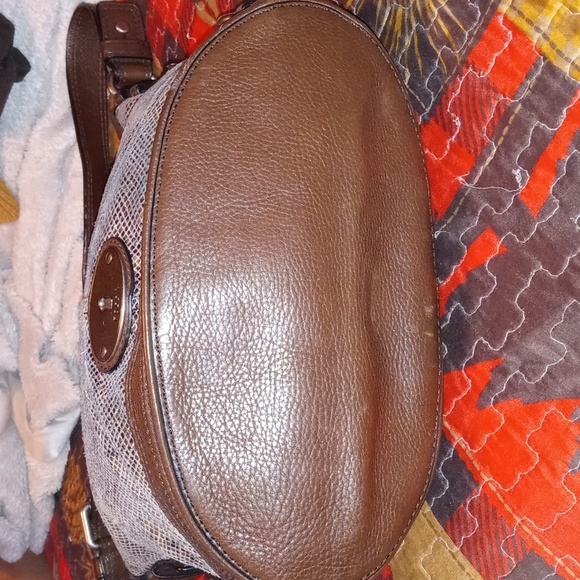 Fossil | Leather Snake Skin Bucket Bag - Picture 7 of 14